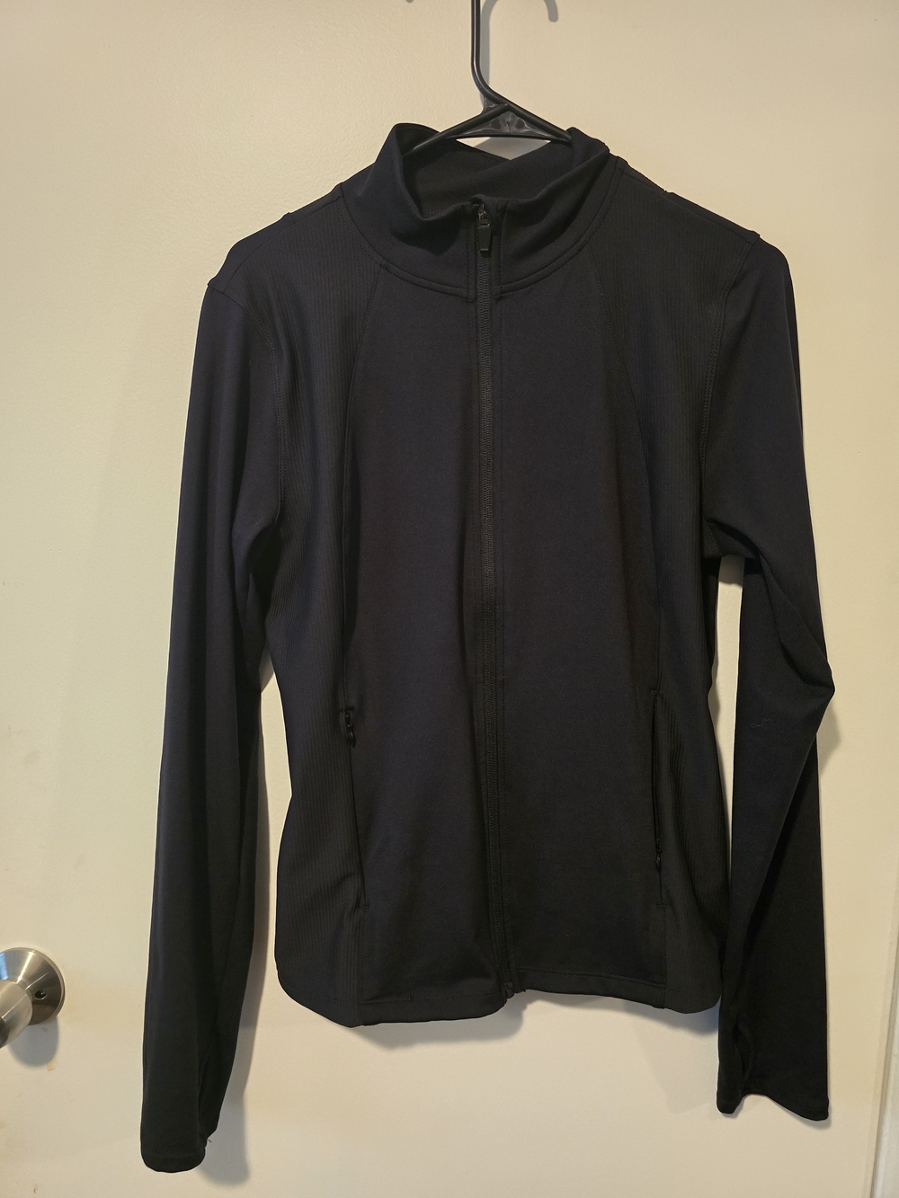 Athletic Performance Black Full-Zip Jacket